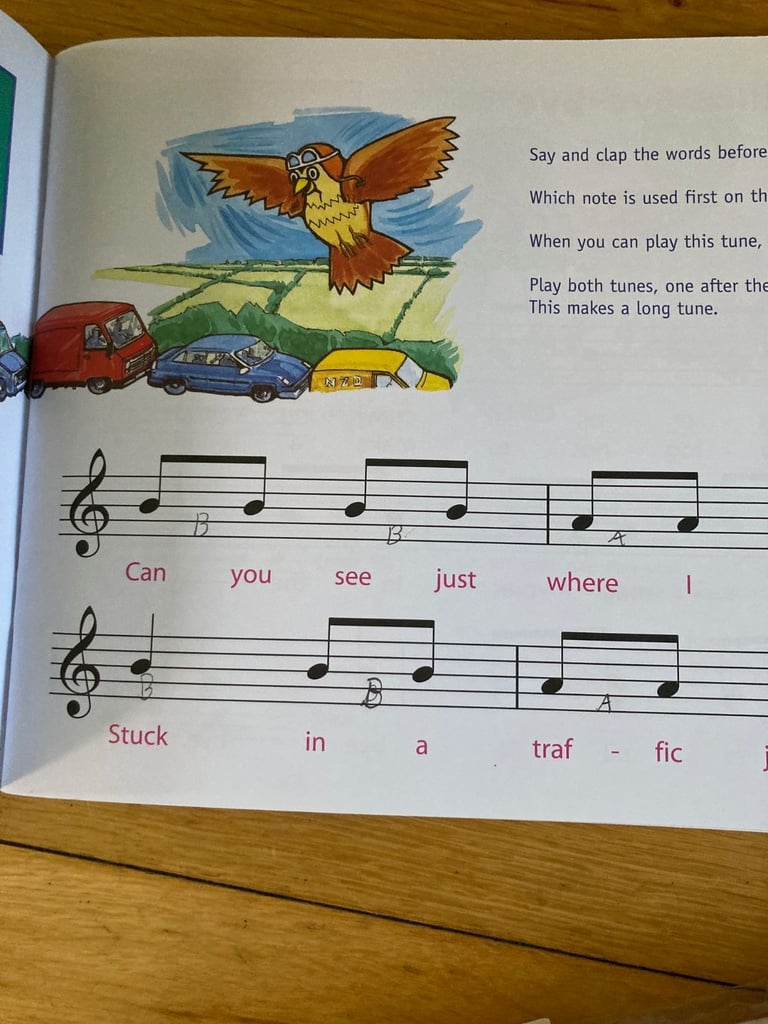 New recorder and used book
