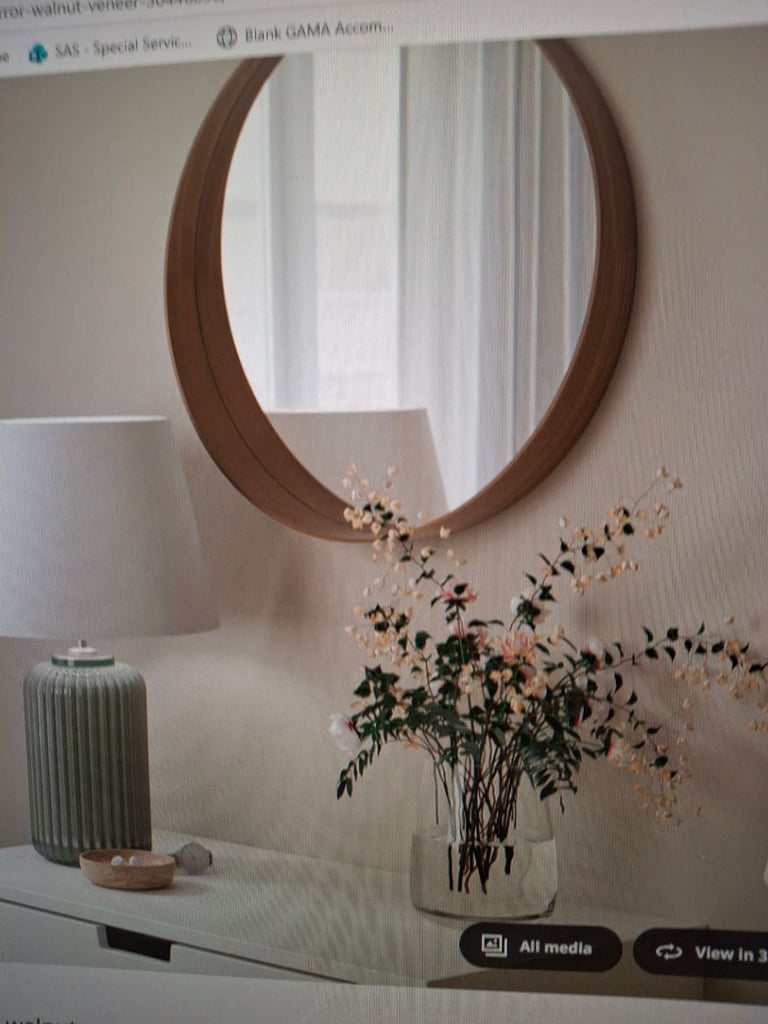image for Ikea Round Mirror, new, unboxed