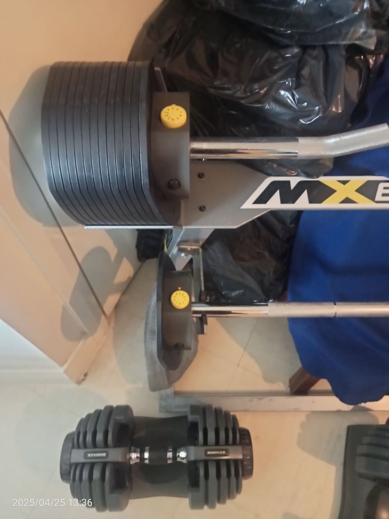 Gym equipment MX80 Dial Up Straight/Offset Bar  Weight System and Bowflex Dial up Dumbell System 