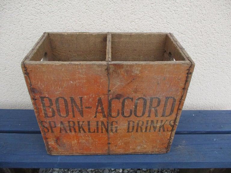 image for Vintage Bon Accord wooden juice crate