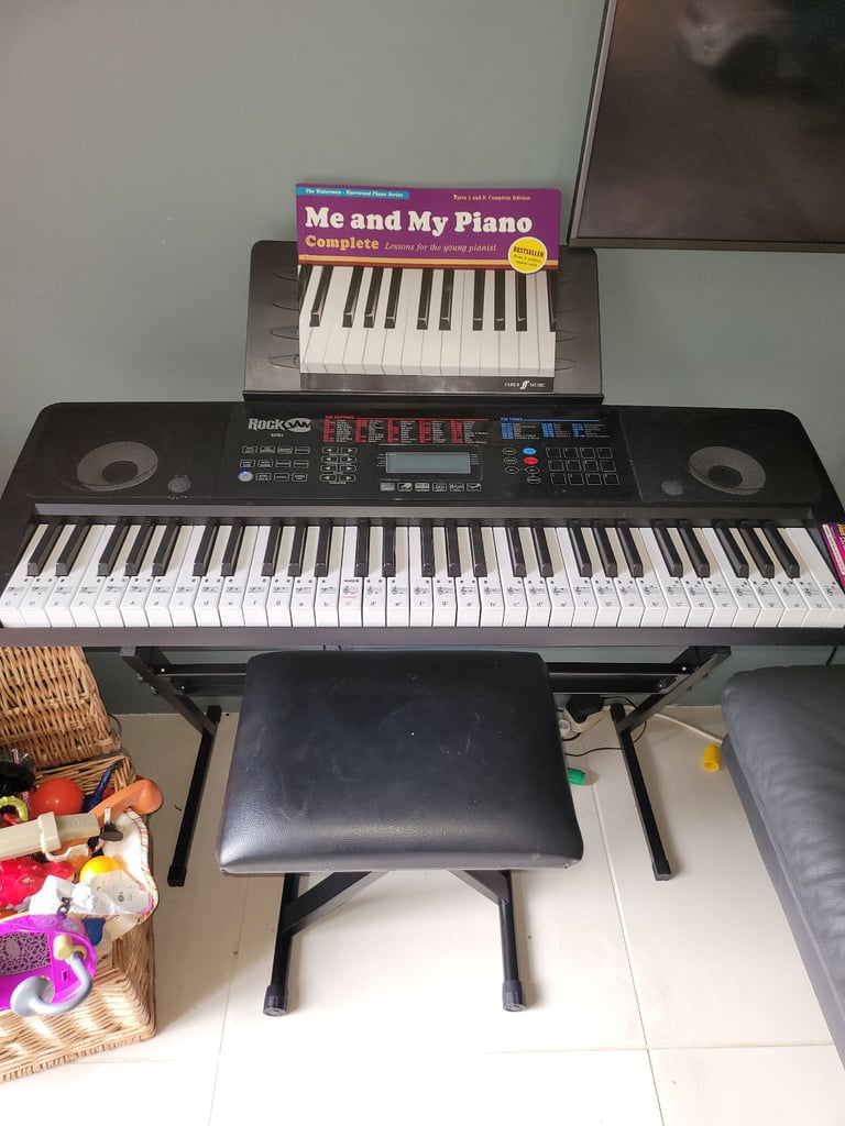 image for Rock Jam electric keyboard with stand and stool