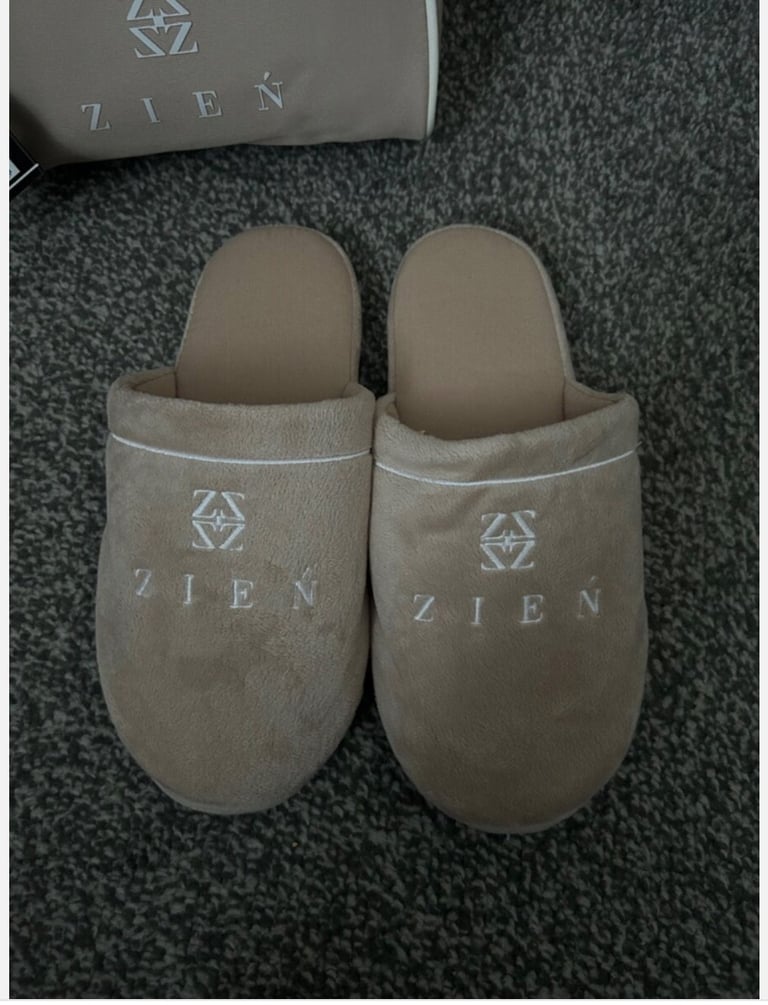 Polish designer Maciej Zien slippers and make up bag