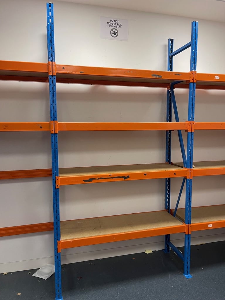 Used Linked Heavy Duty Racking Shelving by 2.400mm Tall x 1220mm Wide 400mm Deep - Open to offers