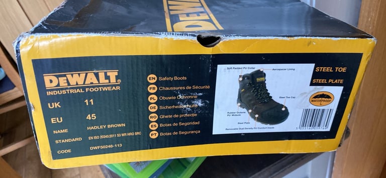 Dewalt Steel Toe/Steel Plate Industrial Safety Boots UK11