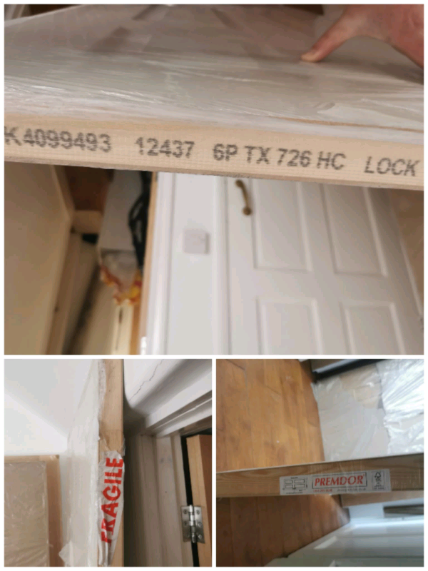 Premdor Internal 6 Panel Textured White Primed Door 2040 x 726 x 40mm