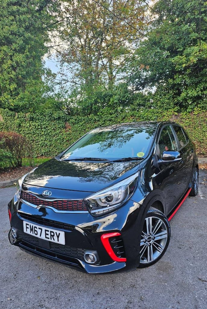 2018 67 Kia Picanto GT Line Black 1 litre FSH 7 Stamps 12 Months MOT 2 Keys 41K Low Miles