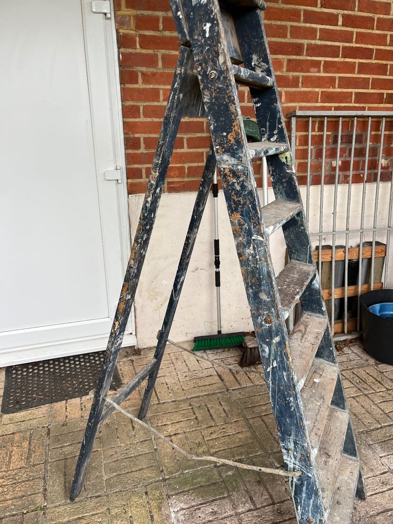Vintage wooden step ladder