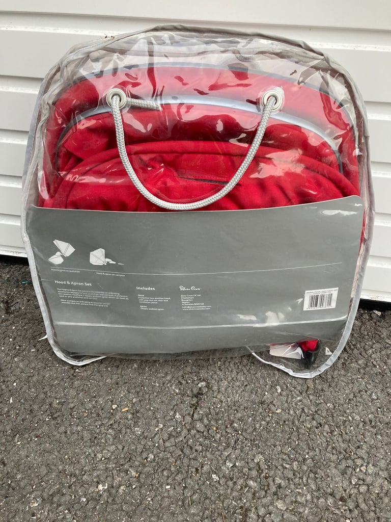 image for SILVER CROSS  RED STROLLER HOOD 