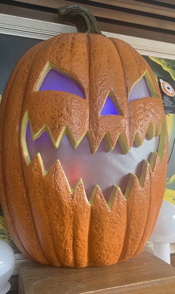 Vintage Asda Huge Halloween Talking Animated Pumpkin With Lights And Sounds New 