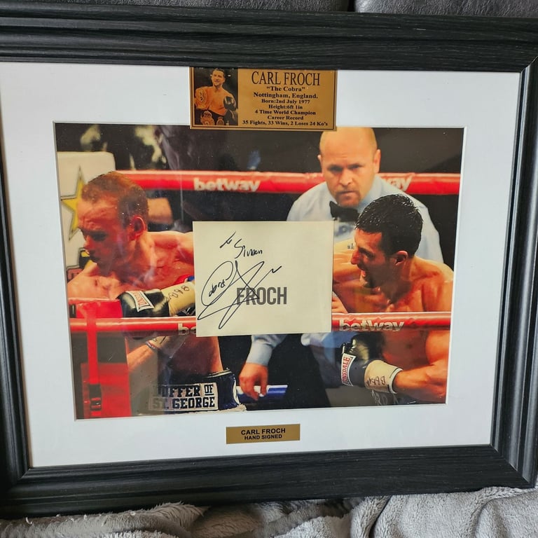 image for Carl Froch hand signed picture 