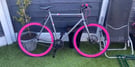 Black and pink bike