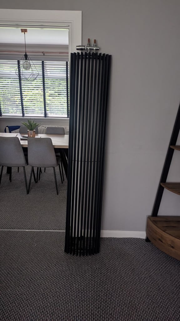 image for Tall, Slim , Corner Radiator, Grey