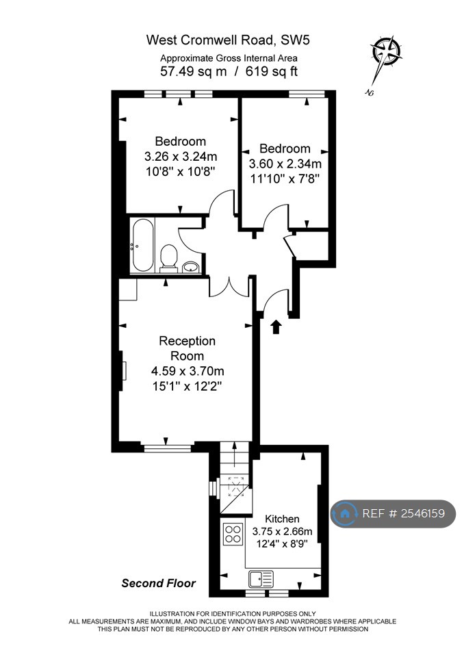 2 bedroom flat in West Cromwell Road, London, SW5 (2 bed) (#2546159)