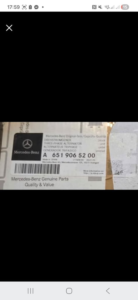 Mercedes-Benz drehstromgener three-phase alternator 