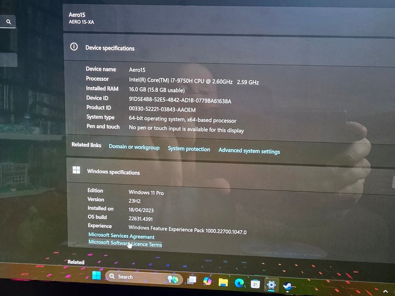 GIGABYTE AERO LAPTOP