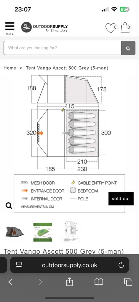 Vango 5 man tent 