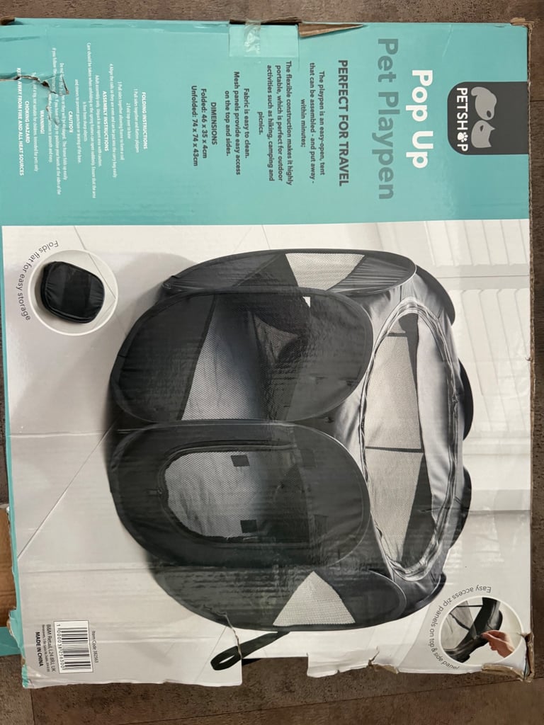 Pop up playpen for pets 