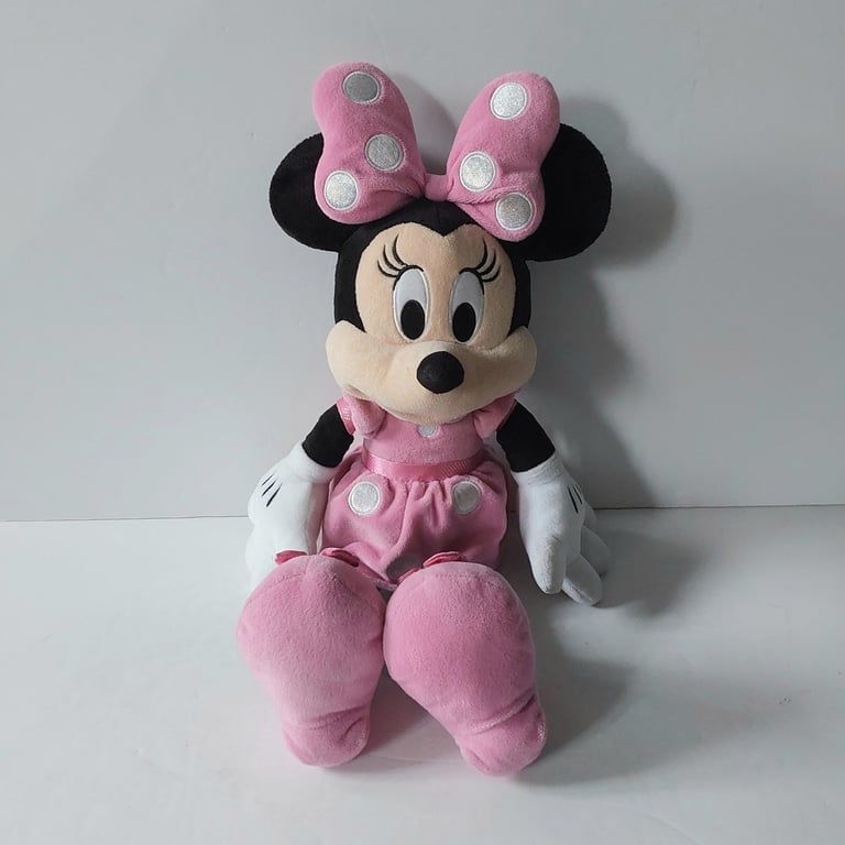 image for Disney Minnie Mouse Pink & White Plush Toy 21" Tall Disney Merchandise 