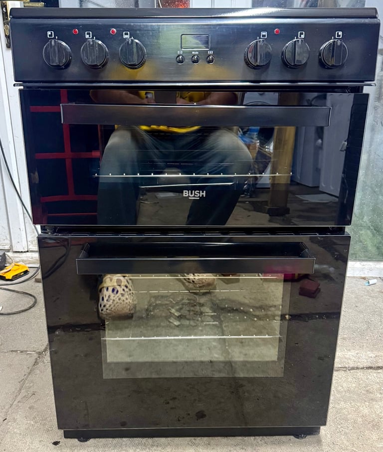 image for Bush 60cm electric double oven cooker 