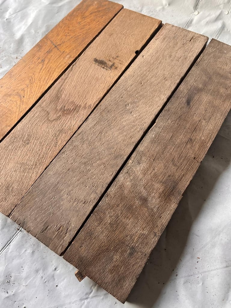 🌿 O408 — Reclaimed Oak Parquet Flooring (40 × 8 cm) @wood_job_uk