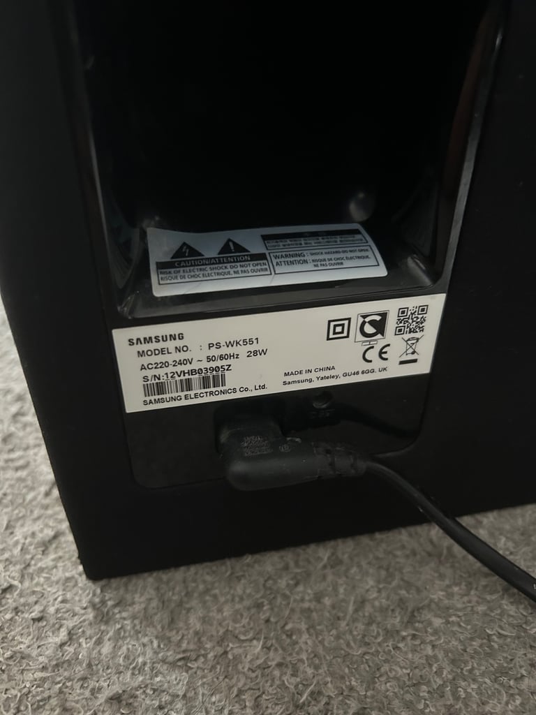 Samsung soundbar+ subwoofer 