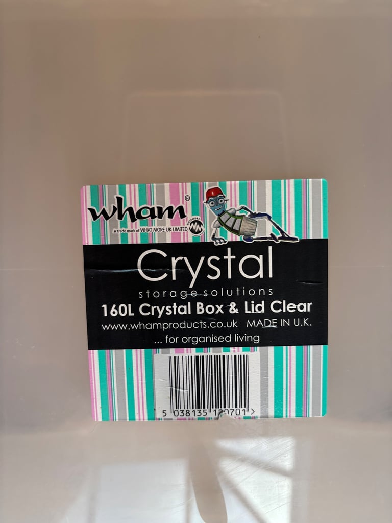 3 Tubs with Lids 70 x 61 x 47cm 160L, 59x46x39cm & 59x18x39cm box’s with Lids