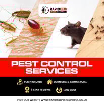 Pest Control 100% Guaranteed NPTA approved Mice rat Bedbugs Ants Cockroaches wasps moths fleas
