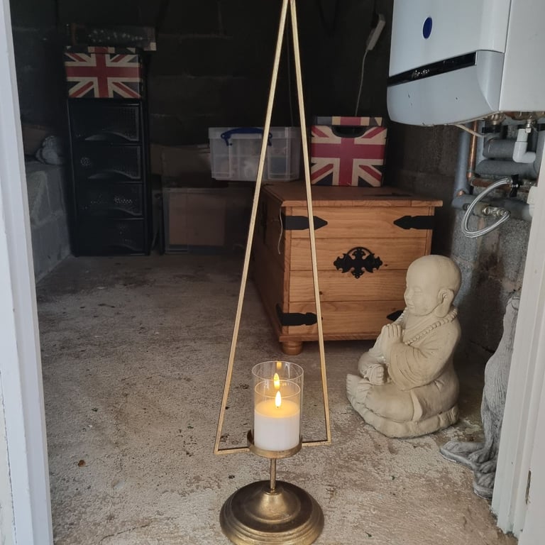 NEW TALL METAL TREE SHAPED CANDLE HOLDER