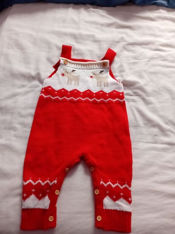 Baby Warm Christmas Dungarees 3-6mths in Plymouth, Devon Gumtree