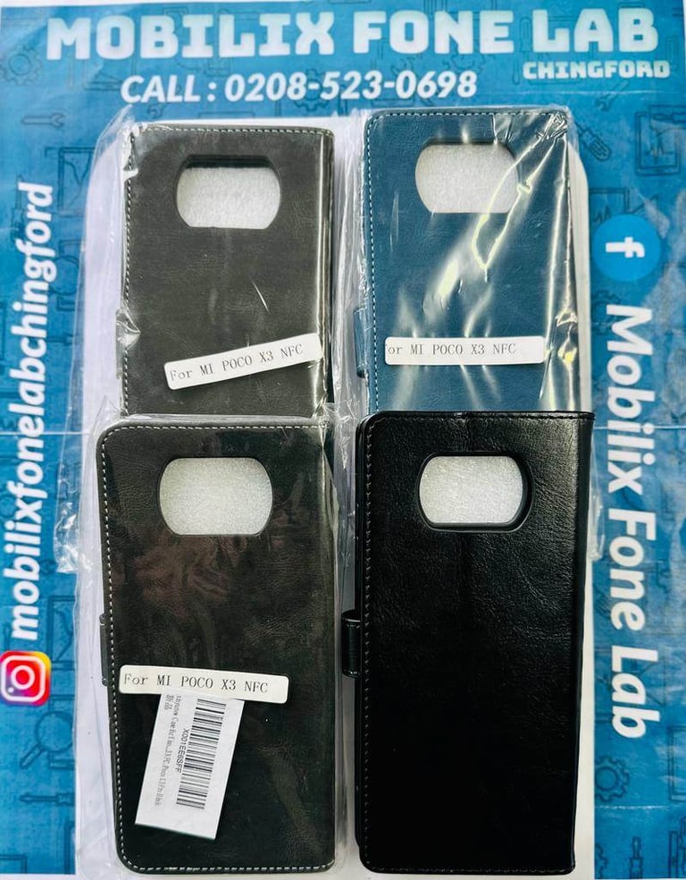 image for Brand New Black Book Case for Xiaomi Poco X3 NFC and Brown Book Case for For Xiaomi Poco X3 GT