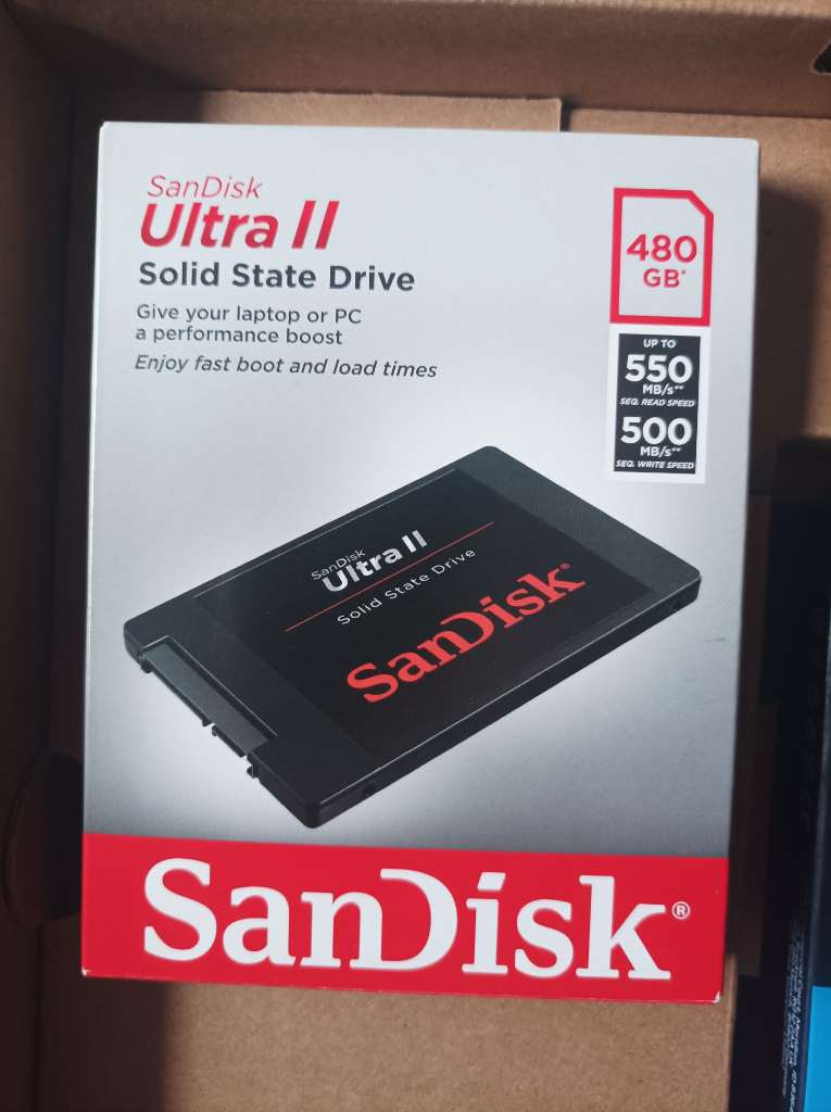 NEW 480GB  Sandisk Ultra II SSD Longer battery life Upto 26x faster than normal HD 
