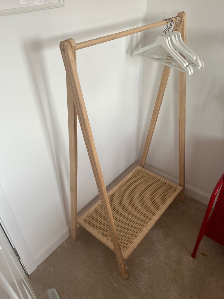 Clothes Rail and Shoe Rack in Rattan