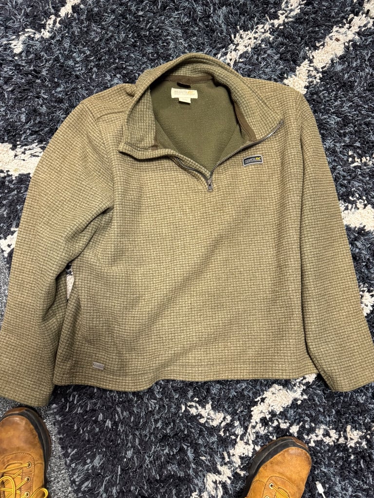 image for Regatta 1/4 Zip Fleece Sweater Jumper Pullover Green Outdoors XL