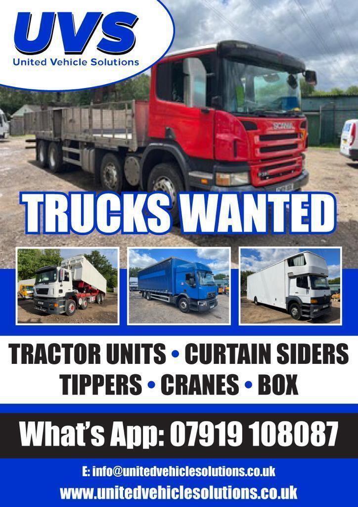 WANTED WE BUY ANY TRUCK Mercedes scania daf man Volvo 