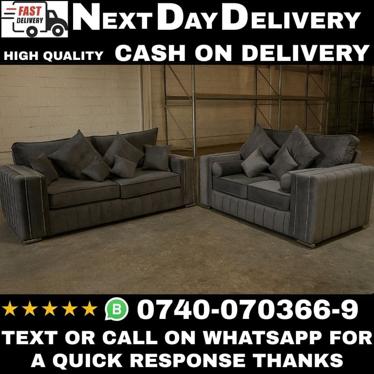 image for Stylish Lilly Couch Set – Corner & 3+2 Sofas On Sale Today!