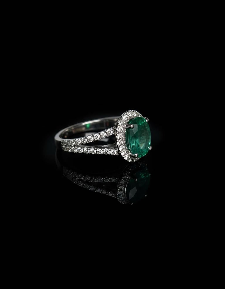 1.50ct Natural Zambian Emerald Ring 