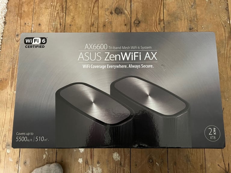 image for ASUS ZenWifi AX AX6600 (1x XT8 and 1x XT9) WiFi mesh system