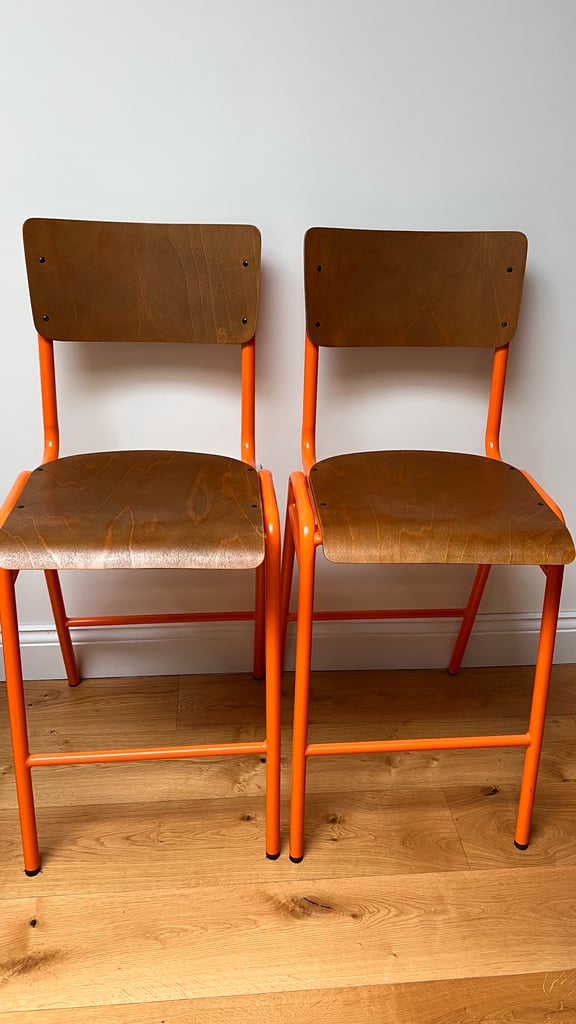 image for Pair of industrial style bar stools
