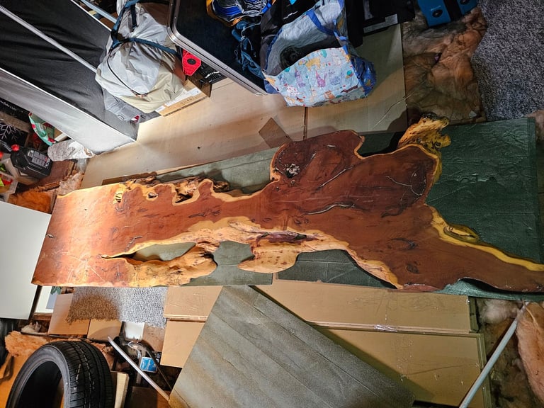 BIG TREE DESIGN Live Edge Wood Slab for Dining Table / Desk - 2580x600x35mm