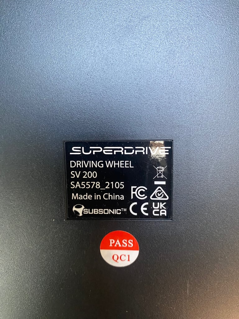 Superdrive SV 200 steering wheel and pedals