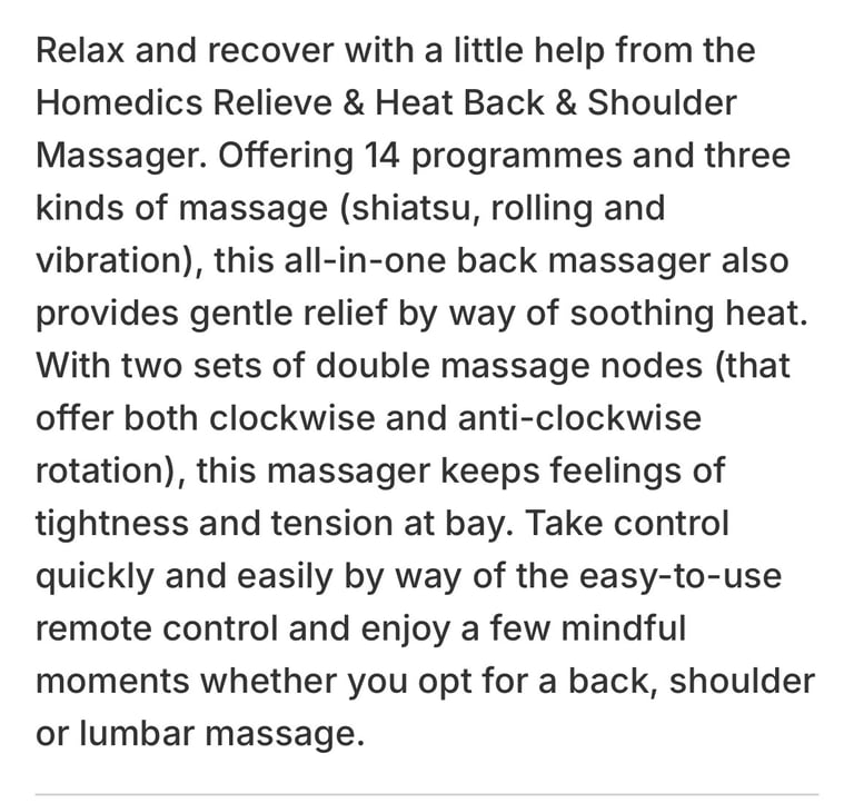 image for Homedics Back and Shoulder Massager 