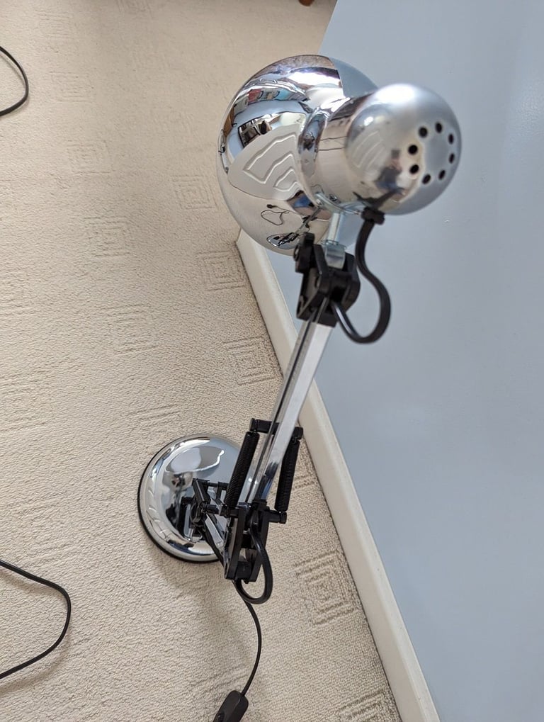 Smoked Chrome Anglepoise Desk Lamp - Pivot Springs- Multi-Adjust