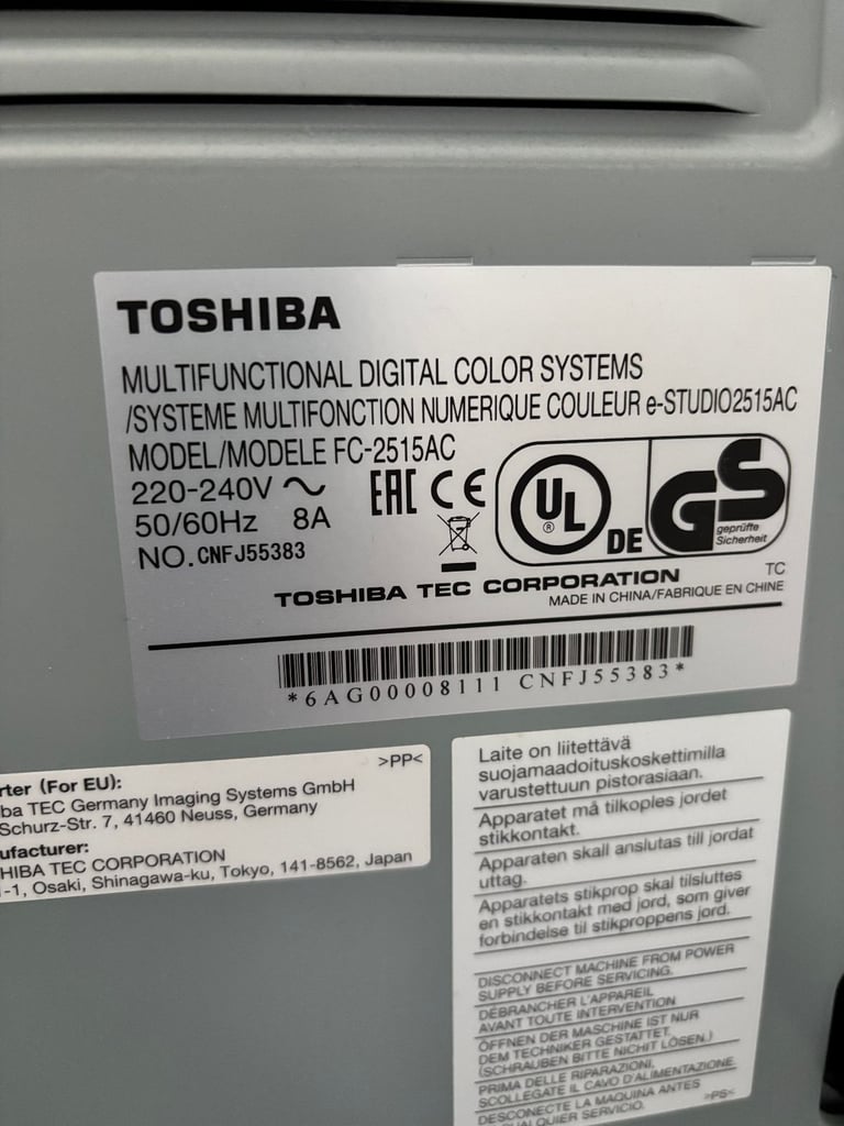 Toshiba e-Studio2515AC printer