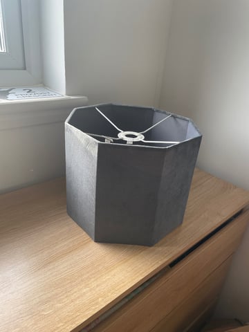 Grey 2024 suede lampshade