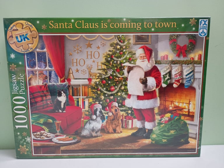 Santa Claus is coming to town Christmas 1000-Piece Jigsaw Puzzle