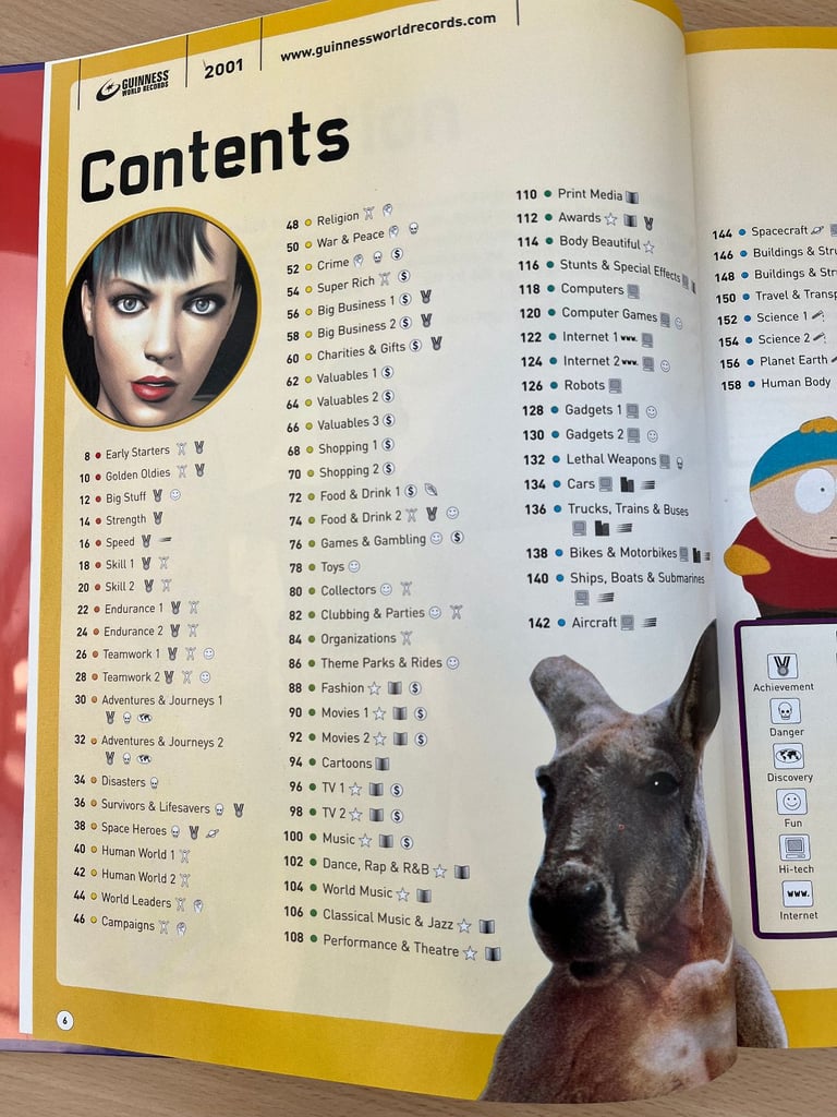 GUINNESS WORLD RECORDS BOOK 2001, V.G.C. (See Photos)