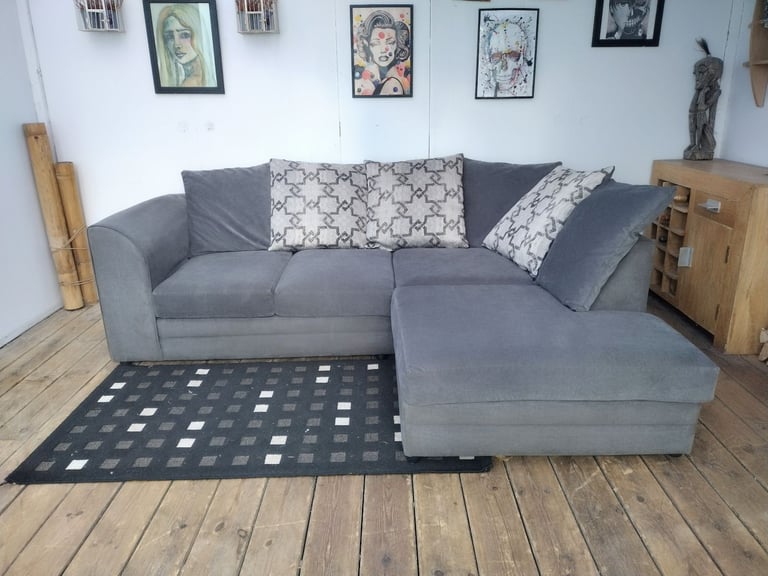 image for "Dunelm" corner sofa in grey-very good condition