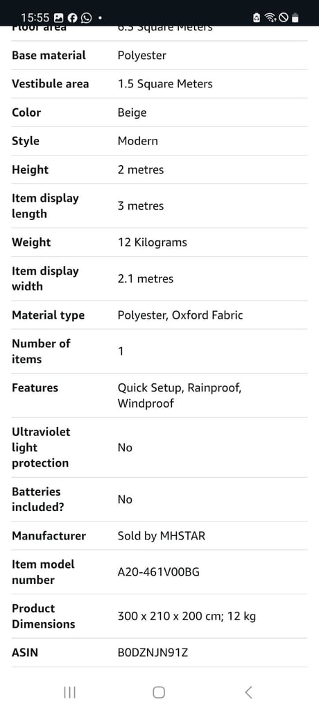 Outsunny Inflatable Camping Tent