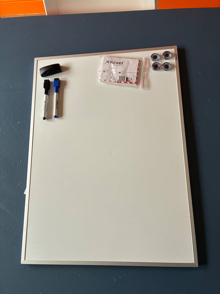 image for Rexel magnetic whiteboard great condition. 43cm x 58cm