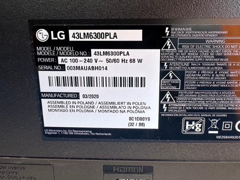 43” Smart Tv Full HD